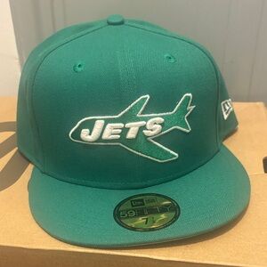 7 7/8 New Era Green Jets Logo Hat